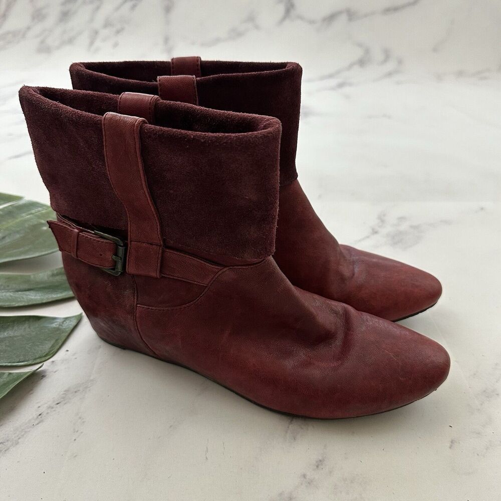 Farylrobin Womens Ankle Boots Booties Size 8 Red … - image 2